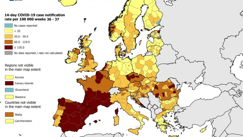 harta infectarilor in europa