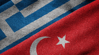 Ilustrație steaguri Grecia și Turcia