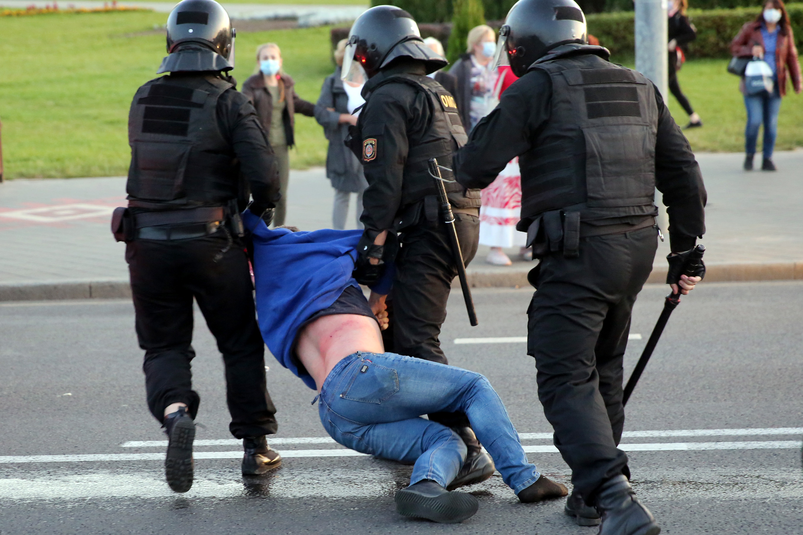minsk proteste manifestant batut profimedia-0559440556