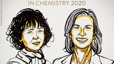 premiul nobel pentru chimie Emmanuelle Charpentier şi Jennifer A. Doudna