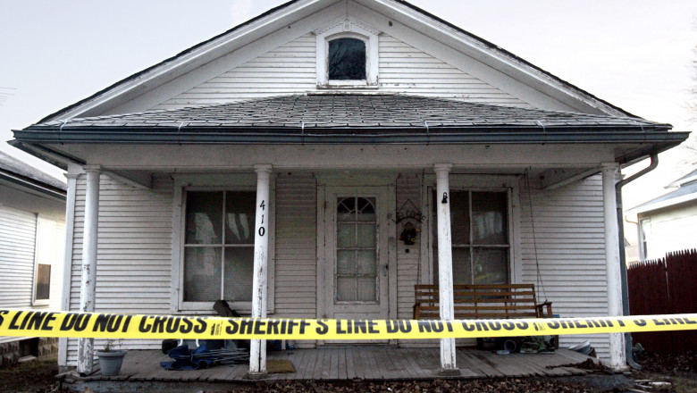 casa în care a fost ucisă Bobbi Jo Stinnett din Skidmore, Missouri