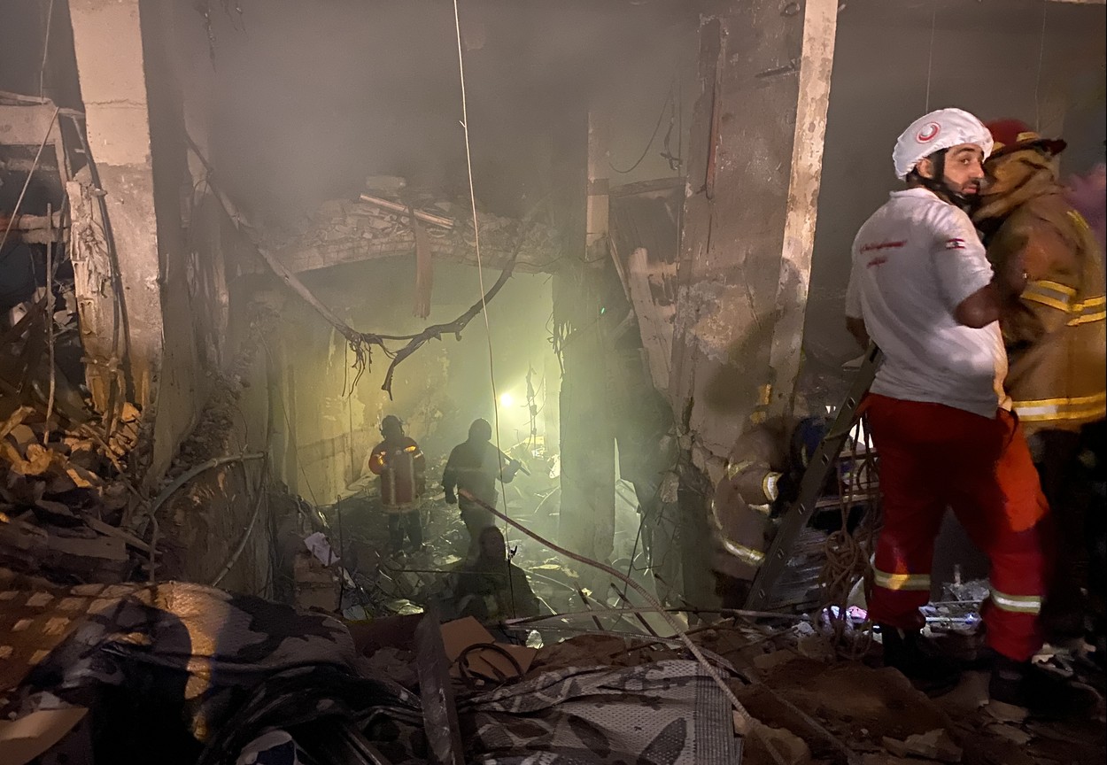 Clădire distrusă în Beirut