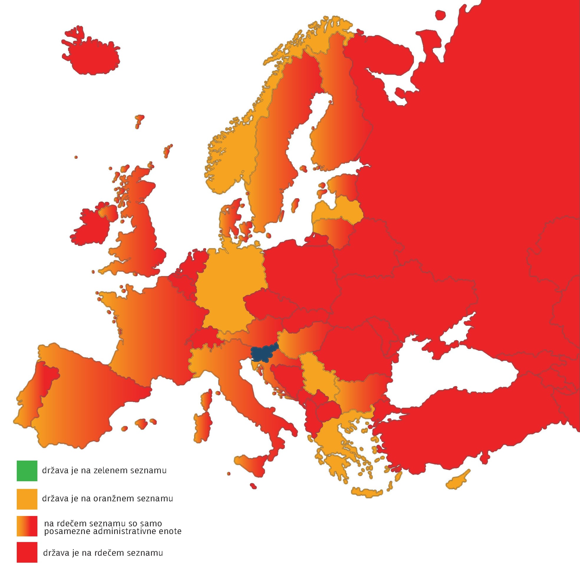 Slovenia pune România pe „lista roșie”. Cei care merg în această țară trebuie să stea în carantină sau să aibă test COVID negativ