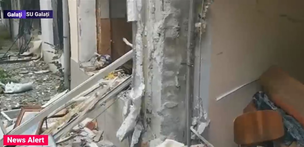 Imagini șocante cu dezastrul lăsat de explozia puternică de la Galați