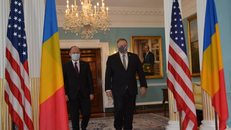 Ministrul Bogdan Aurescu și secretarul de stat american Mike Pompeo
