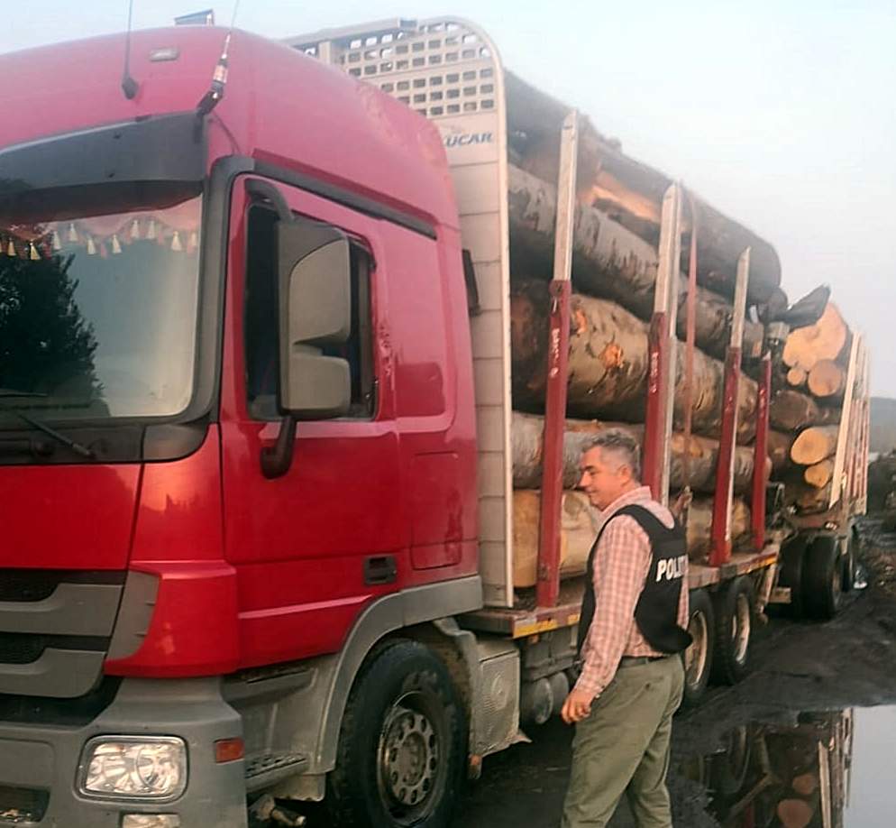 Un primar din Argeș a fost prins la volanul unui camion cu lemne furate: „Era la ora 18:00, în afara orelor de program”