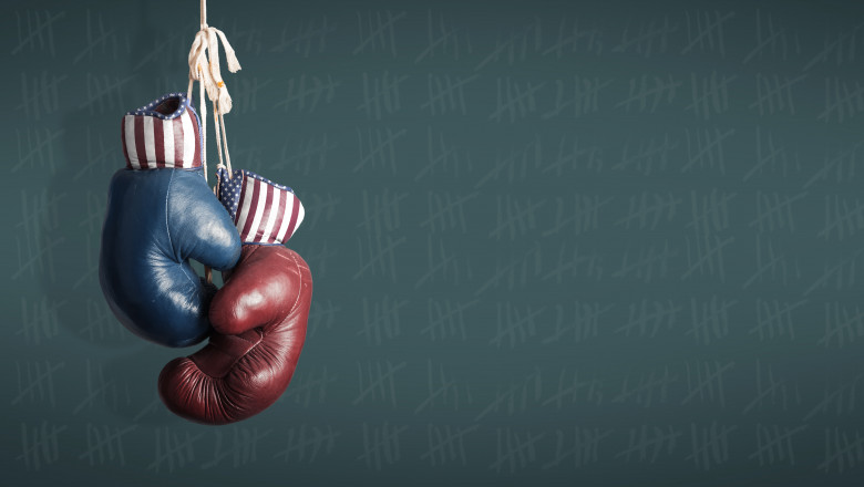 Ilustrație mânuși de box alegeri prezidențiale SUA 2020