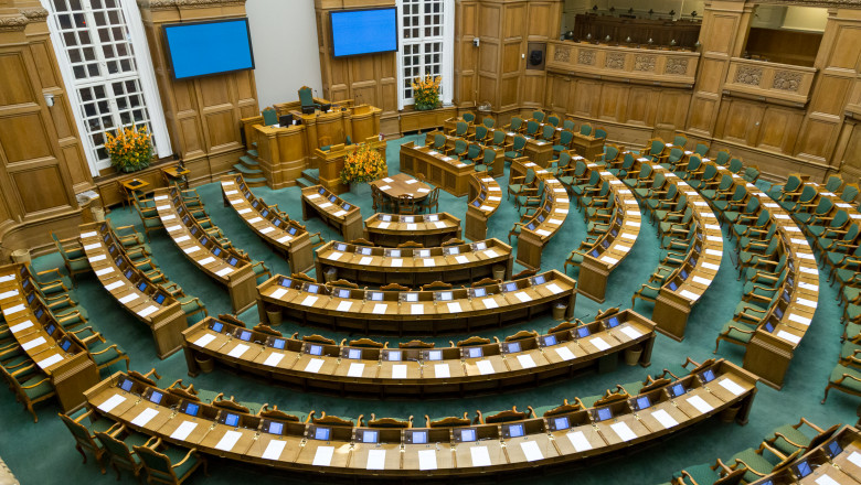 Sala de plen a parlamentului de la Copenhaga