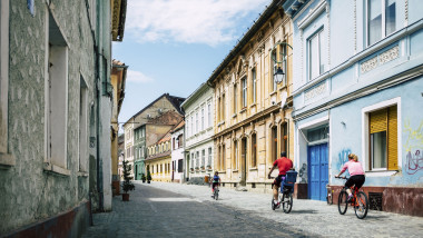 stradă în centrul oraşului Braşov