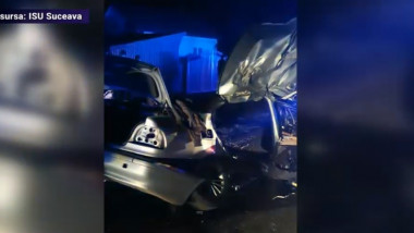Accident mortal în Suceava masina facuta praf