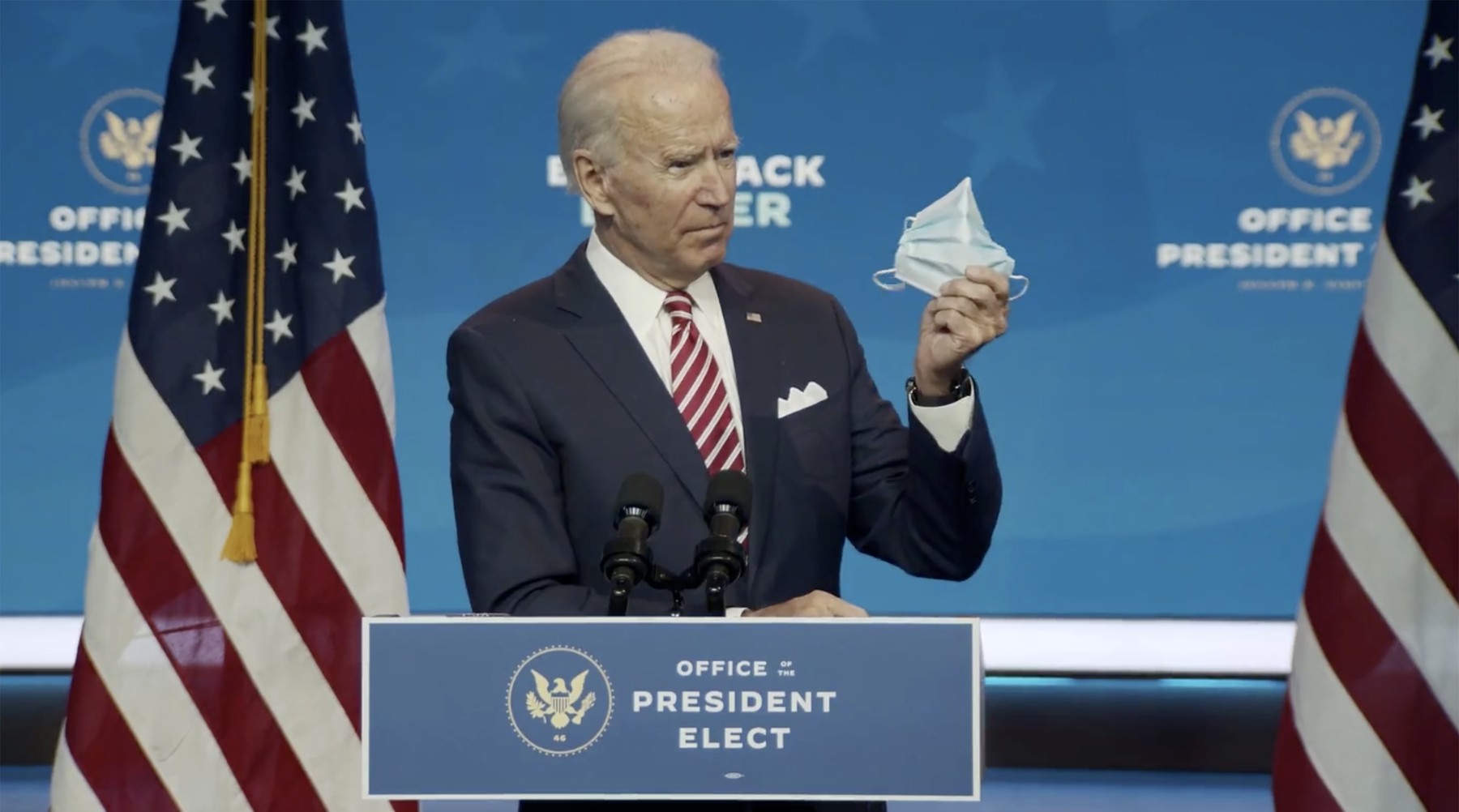 Joe Biden le va cere tuturor americanilor să poarte măști în primele 100 de zile de mandat