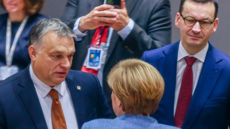 Viktor Orban Mateusz Morawiecki Angela Merkel Consiliul European