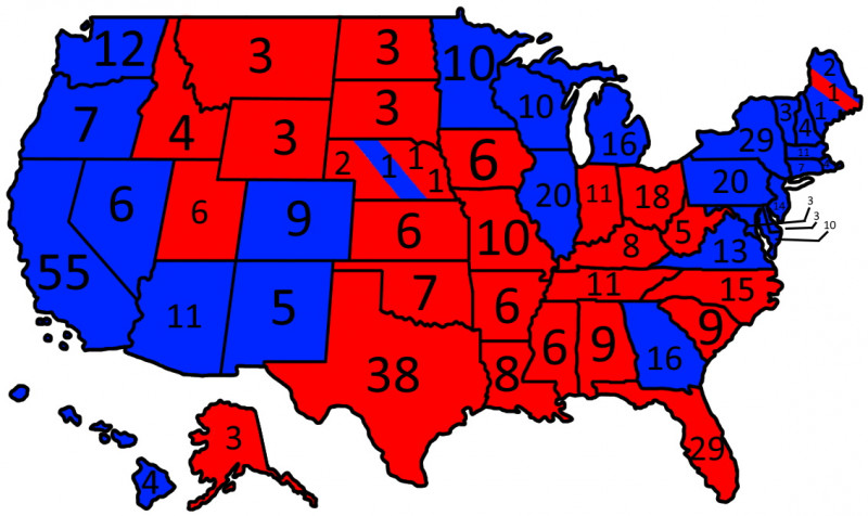 Harta finală alegeri SUA 2020