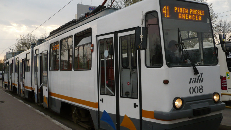 UPDATE Circulaţia tramvaielor de pe linia 41 a fost blocată din cauza unei avarii
