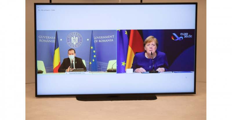 convorbire prin videoconferinţă între premierul Ludovic Orban şi cancelarul Germaniei, Angela Merkel