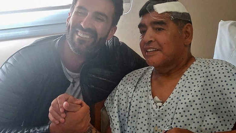 Leopoldo Luque, medicul personal al lui Diego Armando Maradona, fotografia la 11 noiembrie 2020 cu pacientul său