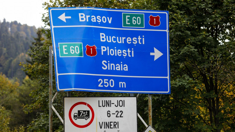 indicator rutier spre localitati din brasov