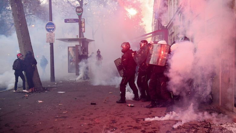 Proteste în Franta. Foto: Profimedia