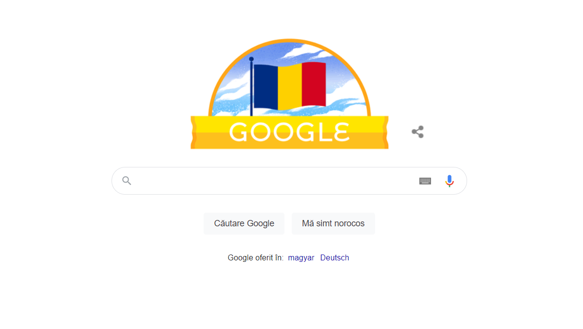Ziua Națională a României. Google Doodle special de 1 Decembrie