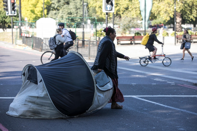 Tabără ilegală de romi la Londra FOTO: Profimedia Images