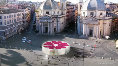 În orașele din Italia vor fi amplasate pavilioane de vaccinare având pe ele un logo floral