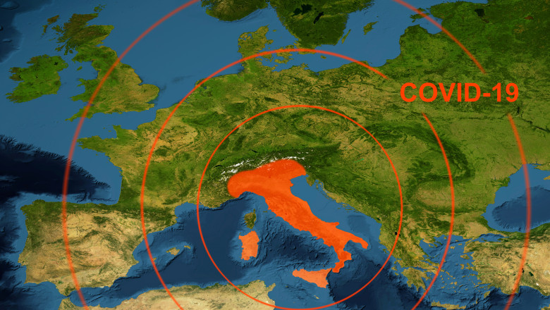 italia pe harta europei zona rosie