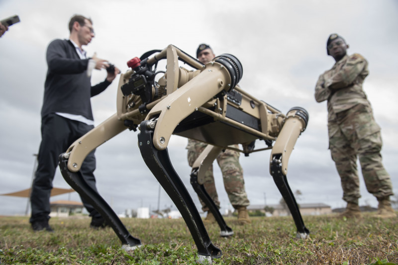 câine robot folosit de armata SUA pentru protejarea bazelor militare