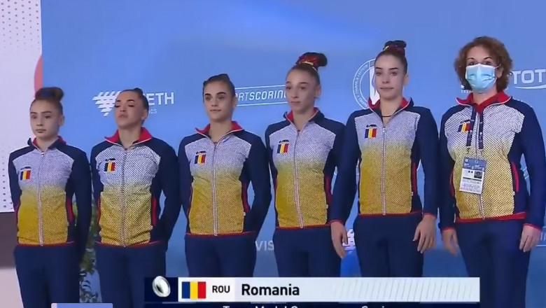 echipa de gimnastica a romaniei medaliata cu bronz la campionatele europene din 2020
