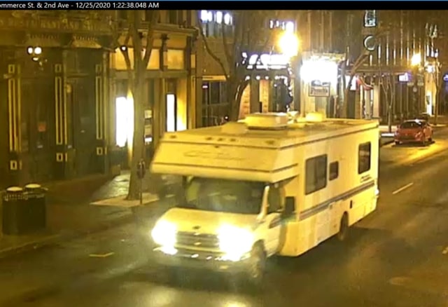 Momentul exploziei care s-a produs în Nashville în ziua de Crăciun a fost surprins de o cameră video