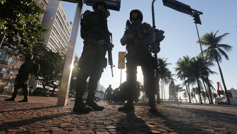 Brazilan Armed Forces Begin Patrolling Venue Areas Ahead of Rio 2016 Olympic Games