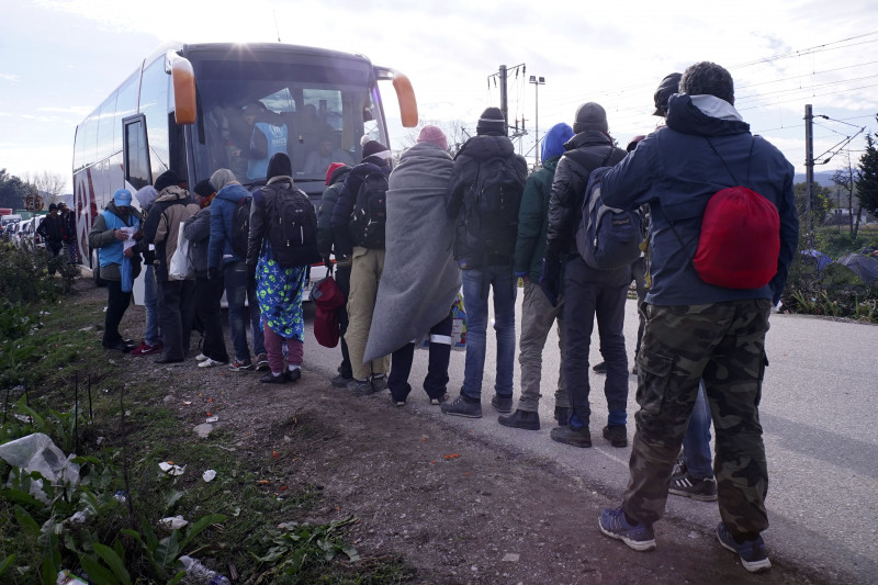 Migrants Return To Athens At Greece-Macedonia Border