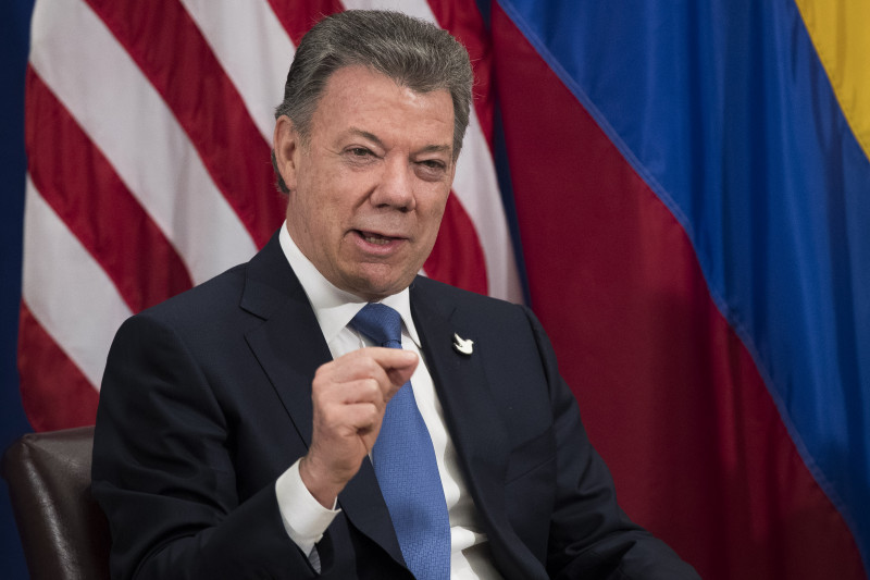President Obama Holds Bilateral Meeting With Colombian President Santos In NYC