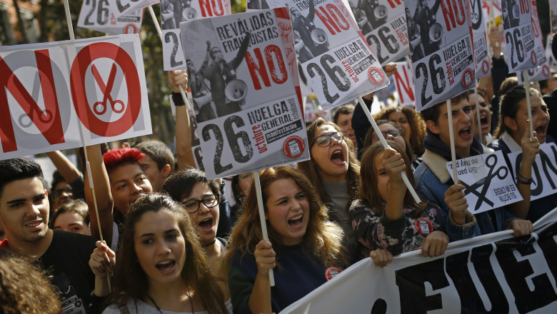 Spain Students Protest