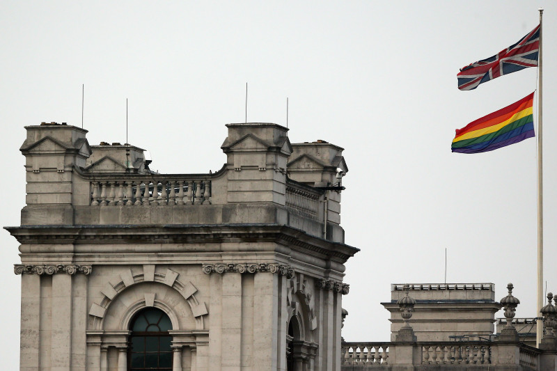 The Rainbow Flag Flies Above Whitehall As Same Sex Couples Prepare To Marry For The First Time