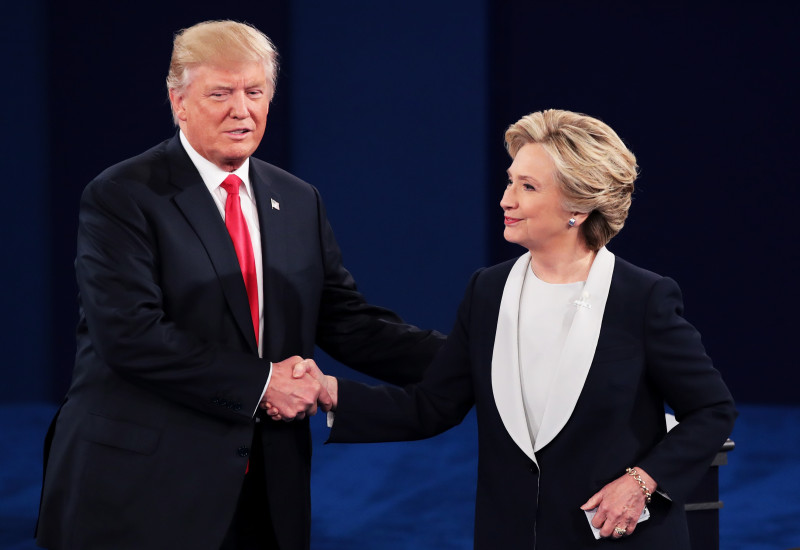 Candidates Hillary Clinton And Donald Trump Hold Second Presidential Debate At Washington University