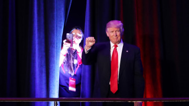 Republican Presidential Nominee Donald Trump Holds Election Night Event In New York City