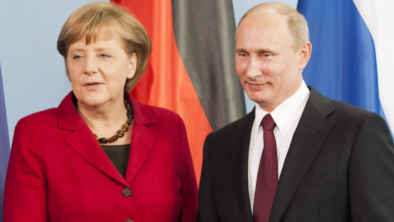 Putin Meets With Merkel In Berlin
