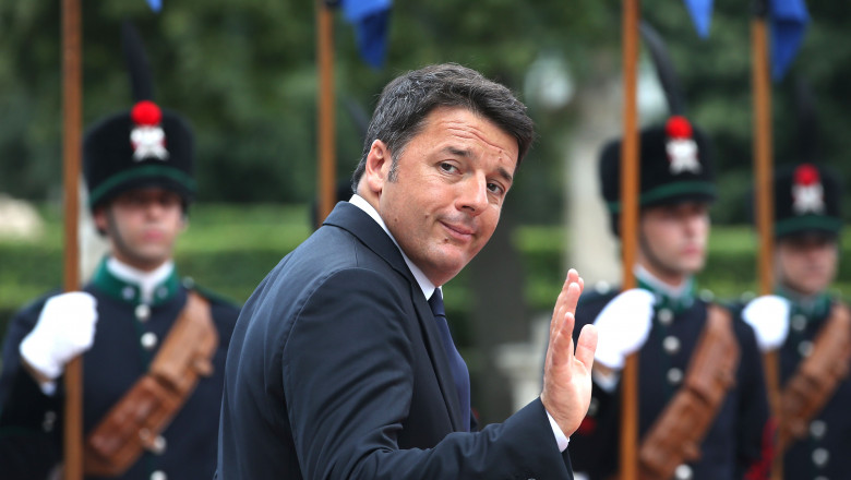 UK Prime Minister, Theresa May Holds Talks With Italian PM Matteo Renzi