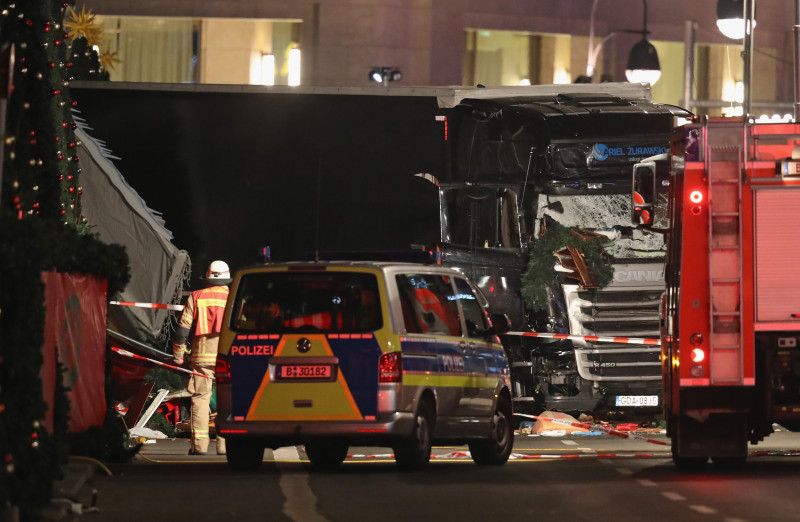 Lorry Drives Through Christmas Market In Berlin