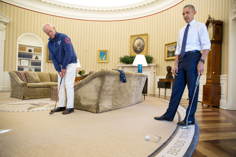 obama si bill murray se joaca in biroul oval pete souza