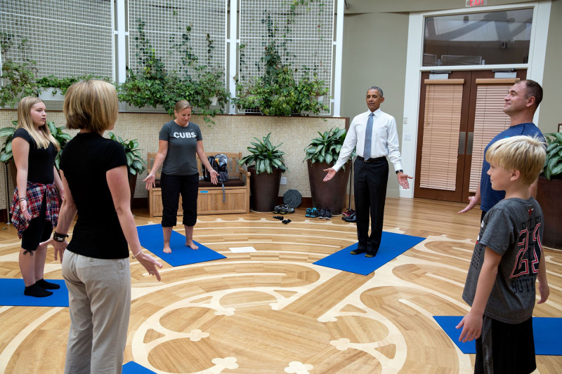 obama face yoga pete souza