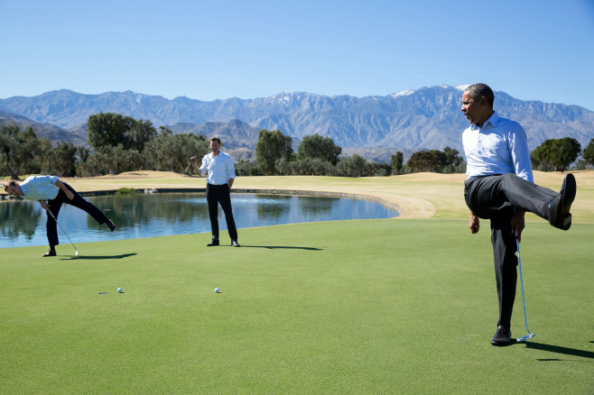 obama joaca golf pete souza