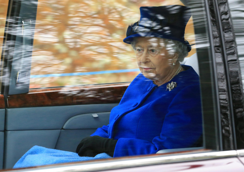 The Queen and members of The Royal Family Attend St Mary Magdalene Church In Sandringham