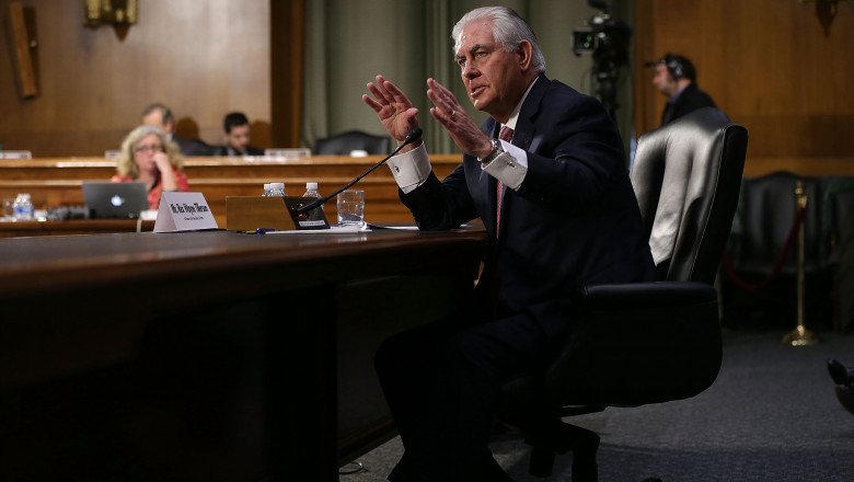 Senate Confirmation Hearing Held For Rex Tillerson To Become Secretary Of State