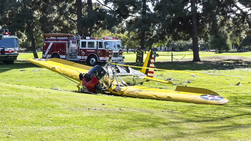 Harrison Ford Crashes His Vintage Airplane