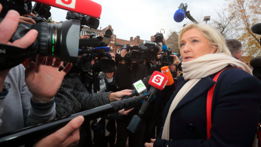 French Far-Right National Front President Marine Le Pen Is At Henin Beaumont For North Regional Elections