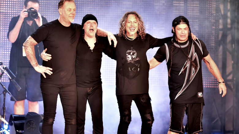 Metallica perform onstage at CBS RADIO's third annual 'The Night Before' at AT&amp;T Park Presented by Salesforce
