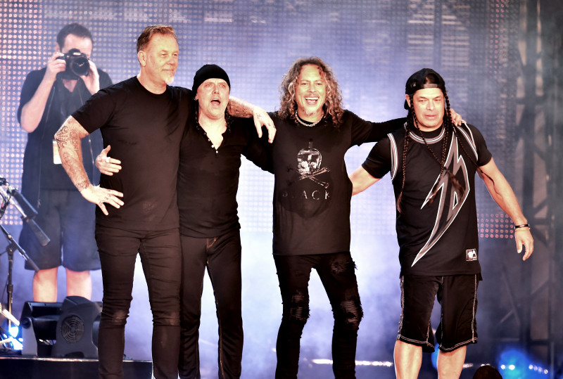 Metallica perform onstage at CBS RADIO's third annual 'The Night Before' at AT&amp;T Park Presented by Salesforce