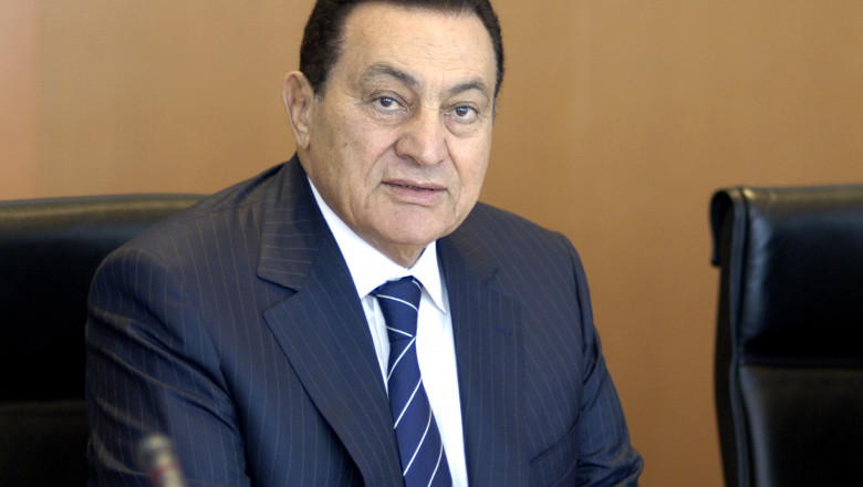 German Chancellor Angela Merkel Meets Egyptian President Hosni Mubarak