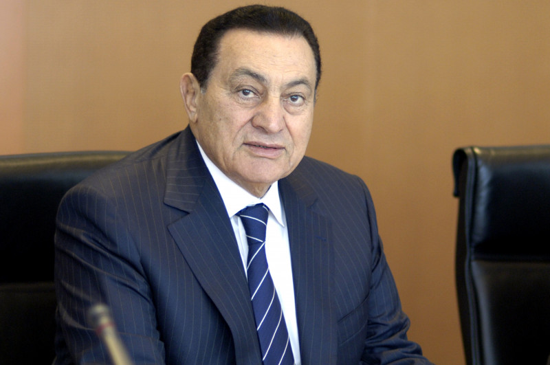 German Chancellor Angela Merkel Meets Egyptian President Hosni Mubarak